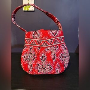 small red vera bradley shoulder bag